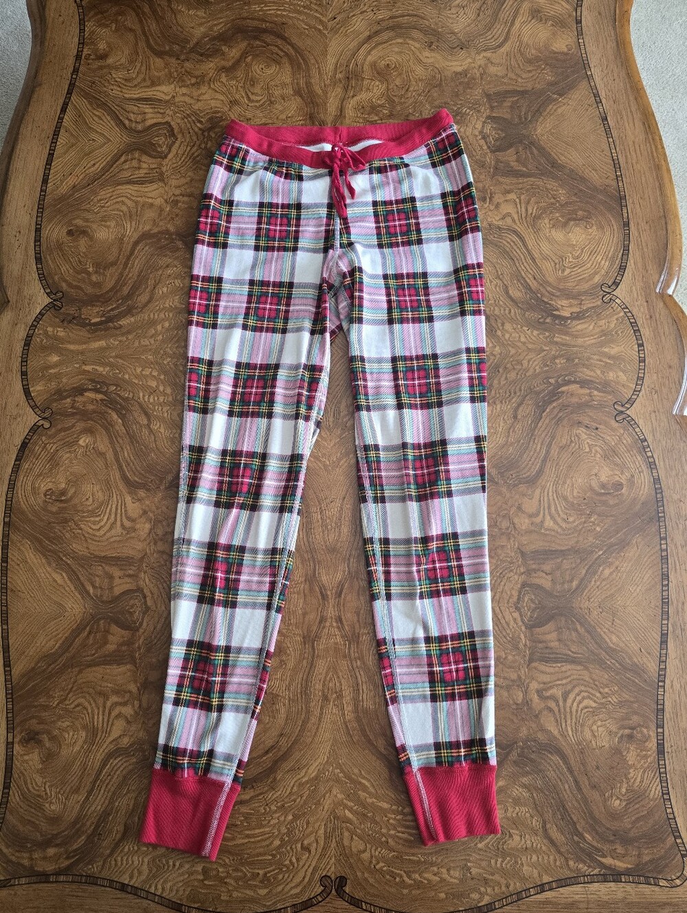 Hanna Andersson Holiday HannaJams Plaid Pajama Pants Womens size Small Christmas